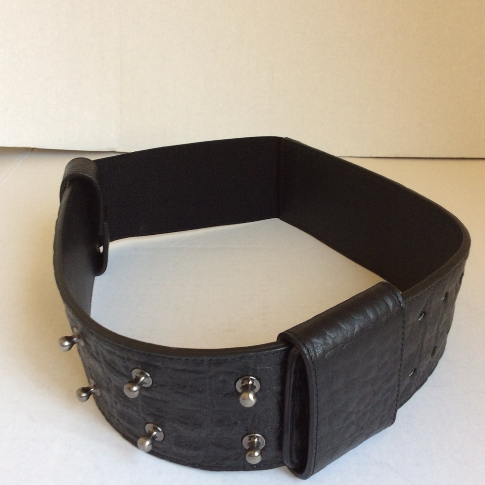 Thomas Wylde Black Studded Women's Belt Sz S/M